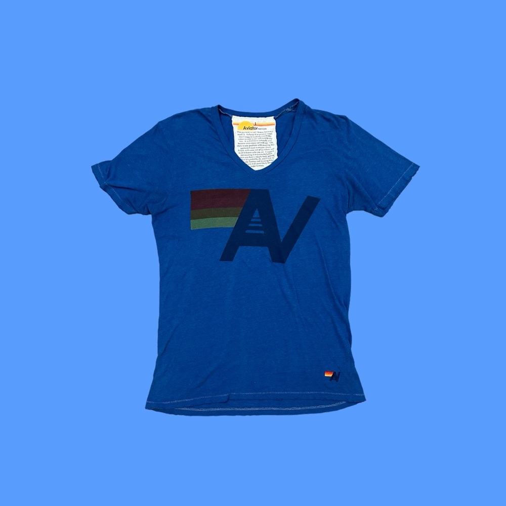 Aviator Nation Vintage V-Neck Logo Tee